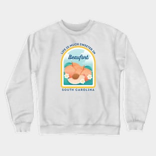 Beaufort South Carolina SC Peach Tourist Souvenir Crewneck Sweatshirt